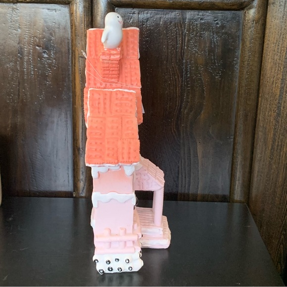 Pink Haunted Gingerbread House Light Up Halloween Decor - Ghost Spiders Eyeballs - Picture 13 of 16